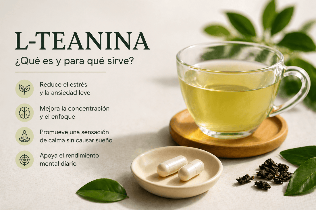 Qué es la L-teanina y para qué sirve (beneficios reales para el estrés y el enfoque)